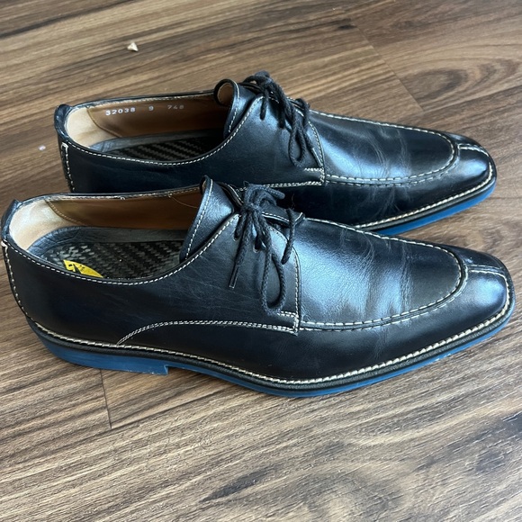 Michael Toschi Berta Split Toe Shoes Black/ Blue Sole - Picture 3 of 7